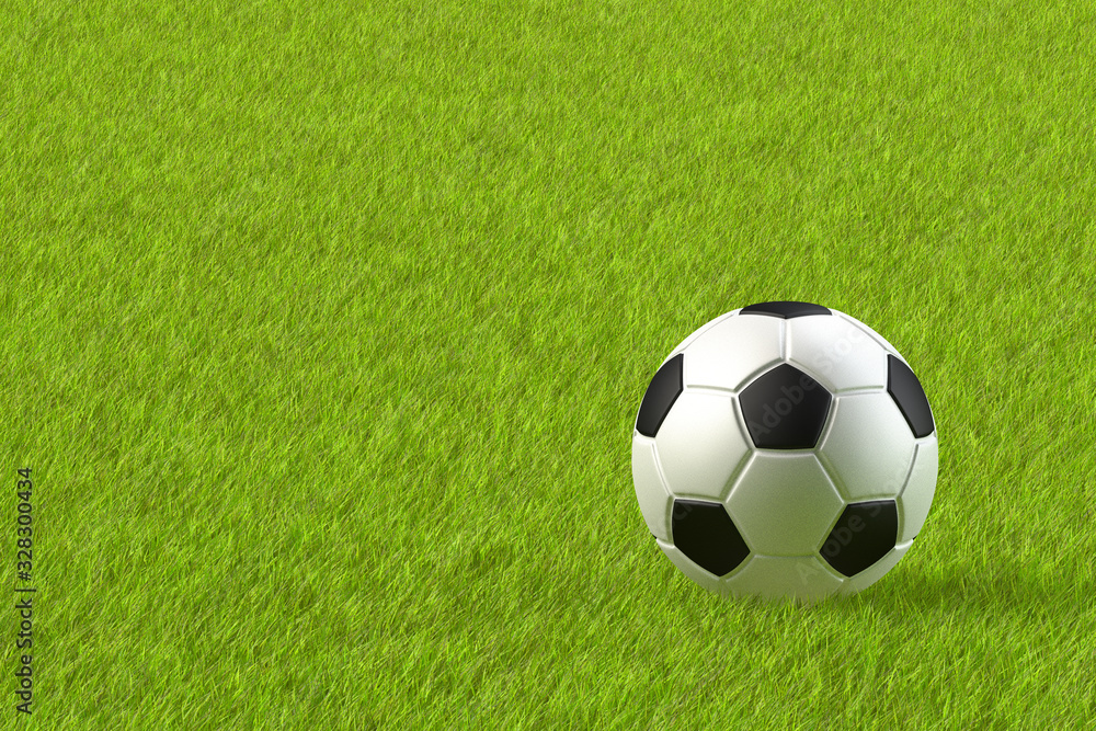 3dレンダリングによる芝生のグランドとサッカーボールのイラスト Mapy Obrazy 3dレンダリングによる芝生のグランドとサッカーボールのイラスト Mapy Obrazy
