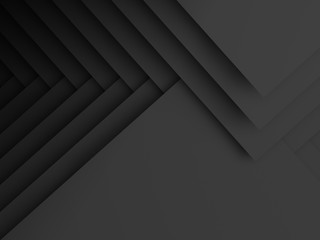 Wall Mural - minimalist black cg background, abstract 3d art
