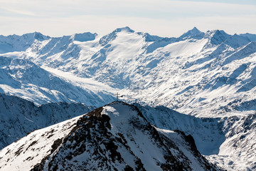 Poster - Beautiful view of the Alps mountains, Austria, Stubai