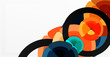 © antishock - Abstract background, trendy color circles geometrical composition. Vector Illustration For Wallpaper, Banner, Background, Card, Book Illustration, landing page