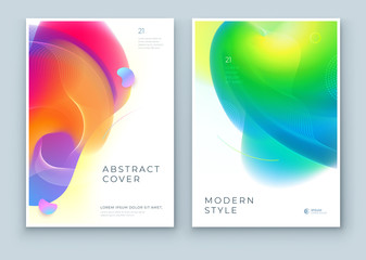Wall Mural - liquid abstract cover background design. fluid dynamic graphic element for modern brochure, banner, 