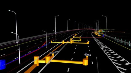 Wall Mural - the bim model of the underground infrastructure object of urban utilities