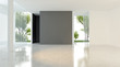 © 3DarcaStudio - Large luxury modern minimal bright interiors room mockup illustration 3D rendering