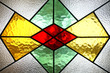 © sukarman - Beautiful colorful stained glass window detail and texture