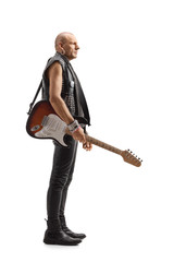 Sticker - Musician standing with an electric guitar