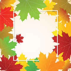 Wall Mural - Flat design autumn vector background