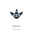 © Premium Art - Jetliner icon vector. Trendy flat jetliner icon from transportation collection isolated on white background. Vector illustration can be used for web and mobile graphic design, logo, eps10