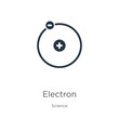 Electron icon vector. Trendy flat electron icon from science collection isolated on white background. Vector illustration can be used for web and mobile graphic design, logo, eps10