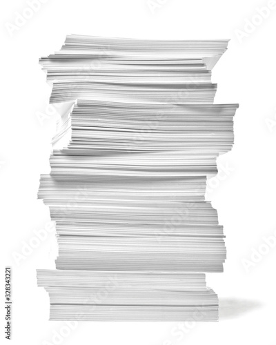 Fotomural paper stack pile office paperwork busniess education