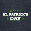 © IrisImages - Happy St. Patrick's Day Grunge Text Over Black Chalkboard Background, Square