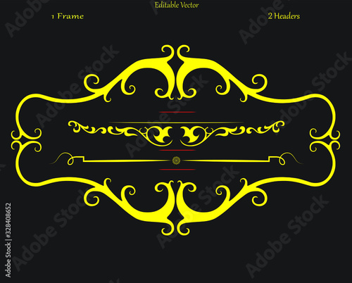 Fotografía Set of editable vector, decorative frames