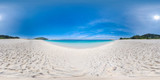 Fototapeta  - 360 photo of the famous beach of Rhodes in the Cies Islands
