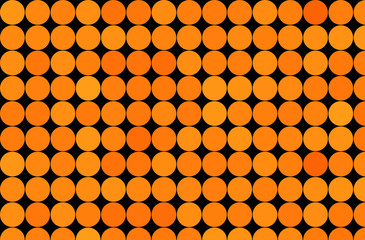 Wall Mural - Orange dot matrix mosaic decoration background