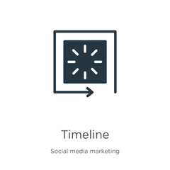 Timeline icon vector. Trendy flat timeline icon from social media marketing collection isolated on white background. Vector illustration can be used for web and mobile graphic design, logo, eps10