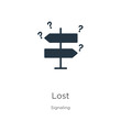 Lost icon vector. Trendy flat lost icon from signaling collection isolated on white background. Vector illustration can be used for web and mobile graphic design, logo, eps10
