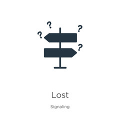 lost icon vector. trendy flat lost icon from signaling collection isolated on white background. vect