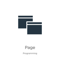 Page icon vector. Trendy flat page icon from programming collection isolated on white background. Vector illustration can be used for web and mobile graphic design, logo, eps10