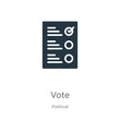 © Premium Art - Vote icon vector. Trendy flat vote icon from political collection isolated on white background. Vector illustration can be used for web and mobile graphic design, logo, eps10