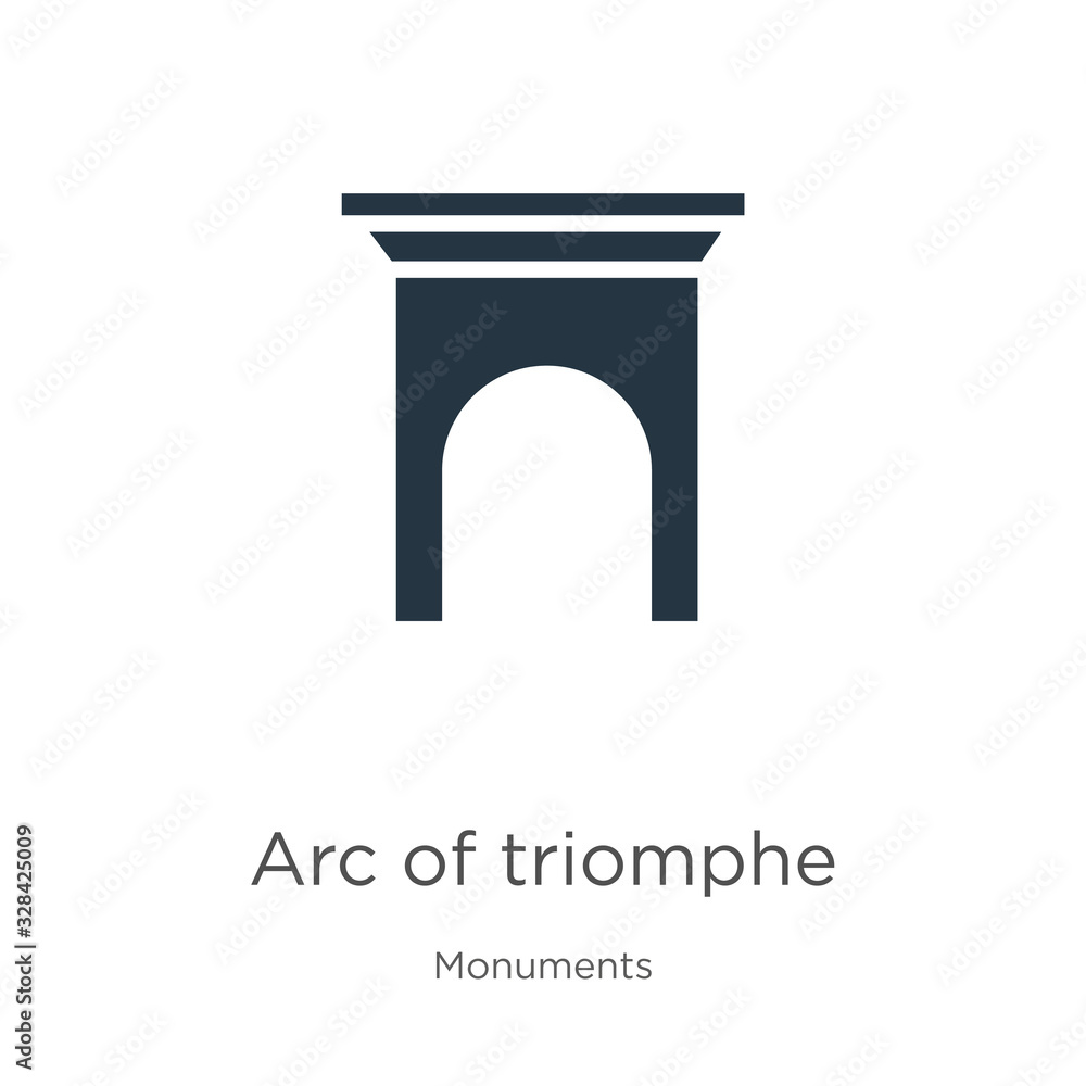 Vetor Arc of triomphe icon vector. Trendy flat arc of triomphe icon ...