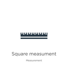 Square measument icon vector. Trendy flat square measument icon from measurement collection isolated on white background. Vector illustration can be used for web and mobile graphic design, logo, eps10