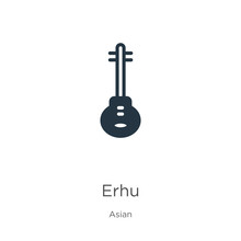 Erhu Icon Vector. Trendy Flat Erhu Icon From Asian Collection Isolated On White Background. Vector Illustration Can Be Used For Web And Mobile Graphic Design, Logo, Eps10