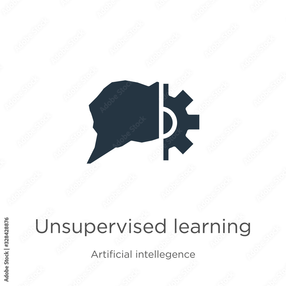 Unsupervised Icon Red Vetor Unsupervised learning icon vector. Trendy flat unsupervised ...