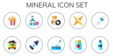 Wall Mural - mineral icon set