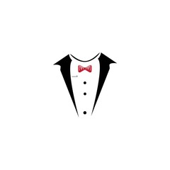 Tuxedo logo template vector icon illustration