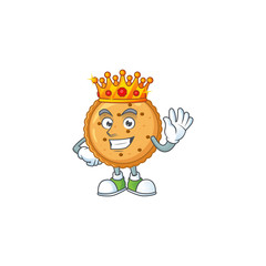 Wall Mural - A dazzling of peanut butter cookies stylized of King on cartoon mascot design