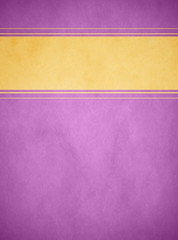 Wall Mural - Elegant Light Purple Parchment. Textured Gold Banner with Purple and Gold Trim.