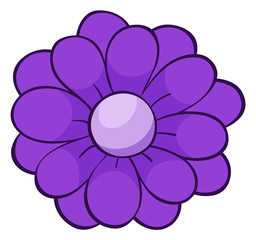 Poster - Single flower in purple color