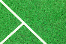 Sports Court Or Playground Background. Artificial Rubber Coating For Playgrounds And Sports Places In Green Color