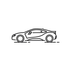 Wall Mural - Sport car icon vector, simple flat design style