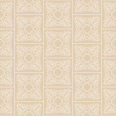 Wall Mural - Floral pattern, tiles. Seamless background. Wallpaper texture, vector image