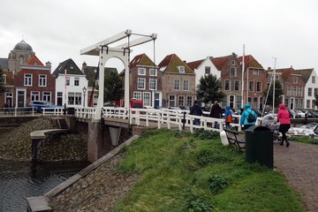 Wall Mural - Klappbrücke am Hafen von Veere