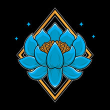 Traditional Japanese Lotus Flash Tattoo