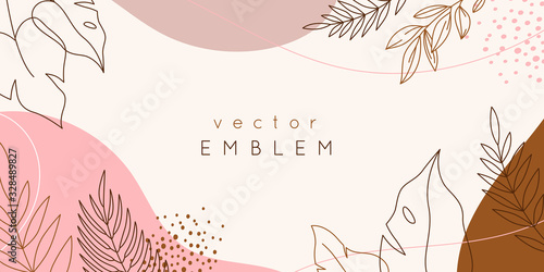 Fotografía Vector design templates in simple modern style with copy space for text, flowers