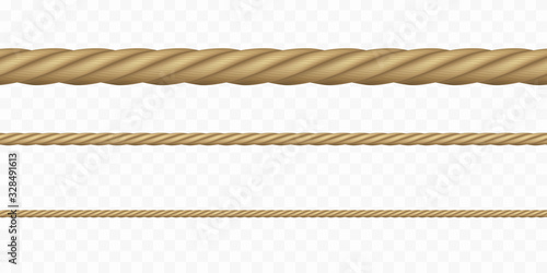 Photographie Rope set isolated on transparent background