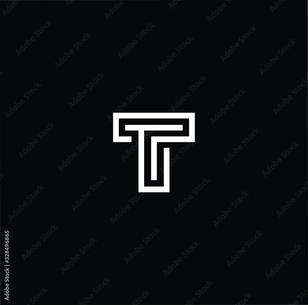 Initial based modern and minimal Logo. T TT letter trendy fonts monogram icon symbol. Universal professional elegant luxury alphabet vector design - obrazy, fototapety, plakaty 