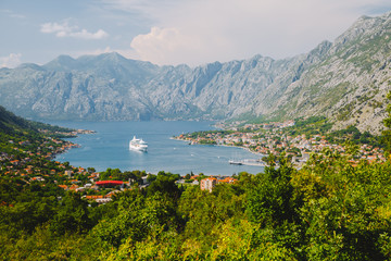 Fototapete - Picturesque view of of Kotor bay (Boka Kotorska). Location Montenegro.