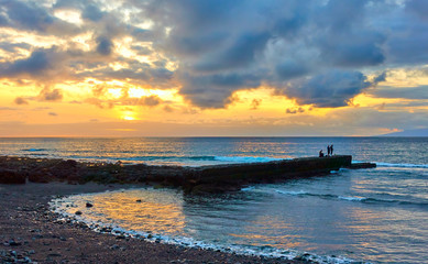 Poster - Atlantic ocean at sunset inTenerife