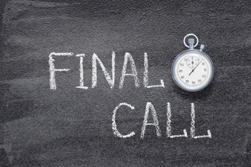 Wall Mural - final call watch