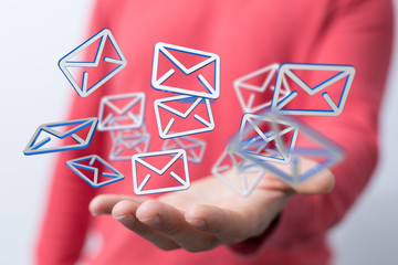 Online people network. Using internet for communication..
