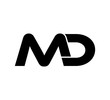 Initial 2 letter Logo Modern Simple Black MD