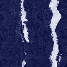 Seamless Indigo Stripe Texture On Blue Woven Boro Cotton Dyed Effect Background. Japanese Repeat Batik Resist  Pattern. Distressed Tie Dye Bleach. Asian Fusion Allover Kimono Textile. Worn Cloth Print