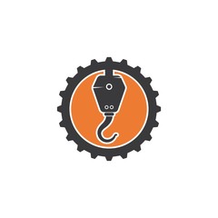 Wall Mural - crane hook  vector icon logo design