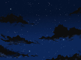 illustration of night sky