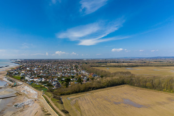 Wall Mural - Aerial View of Elmer Bognor Regis on a beautiful spring day.