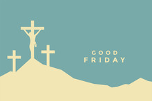 Good Friday Flat Color Style Background Design