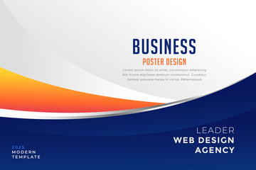 Sticker - modern blue and orange business presentation template